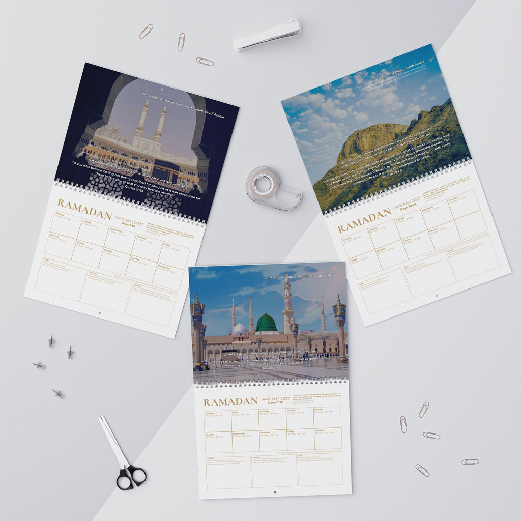 (Medium) The Ramadan Journey Wall Calendar | Rajab - Sha'ban - Ramadan - Shawwal | 1448 AH | 2026-27 | Medium (11 × 8.5 in)