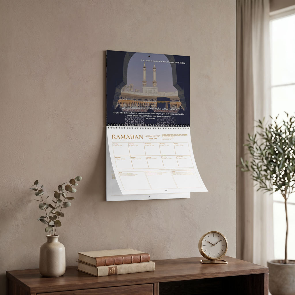(Medium) The Ramadan Journey Wall Calendar | Rajab - Sha'ban - Ramadan - Shawwal | 1448 AH | 2026-27 | Medium (11 × 8.5 in)