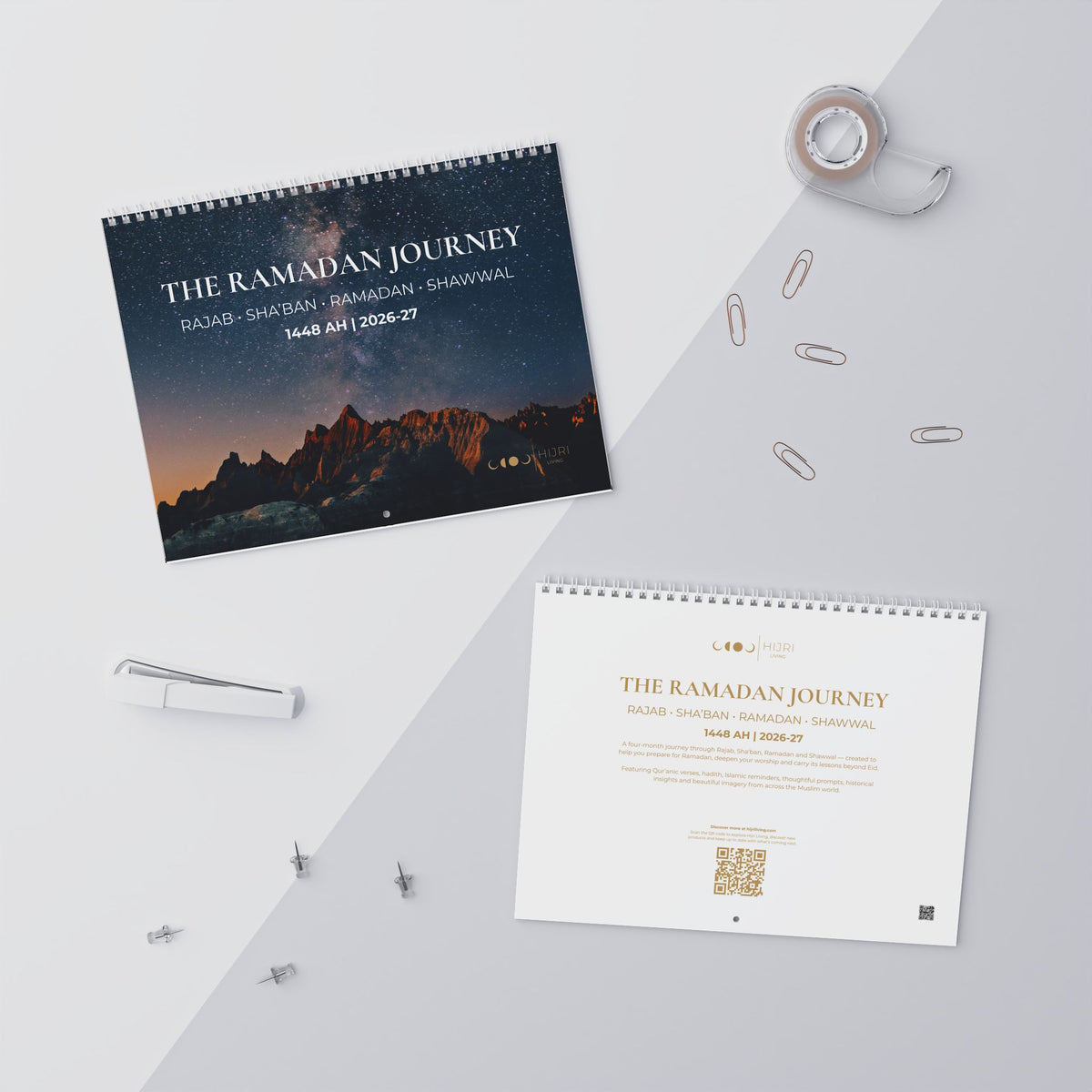 (Medium) The Ramadan Journey Wall Calendar | Rajab - Sha'ban - Ramadan - Shawwal | 1448 AH | 2026-27 | Medium (11 × 8.5 in)