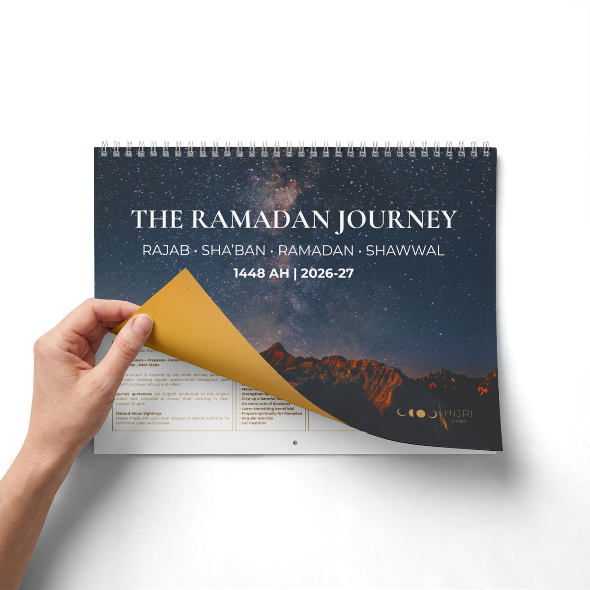 (Medium) The Ramadan Journey Wall Calendar | Rajab - Sha'ban - Ramadan - Shawwal | 1448 AH | 2026-27 | Medium (11 × 8.5 in)