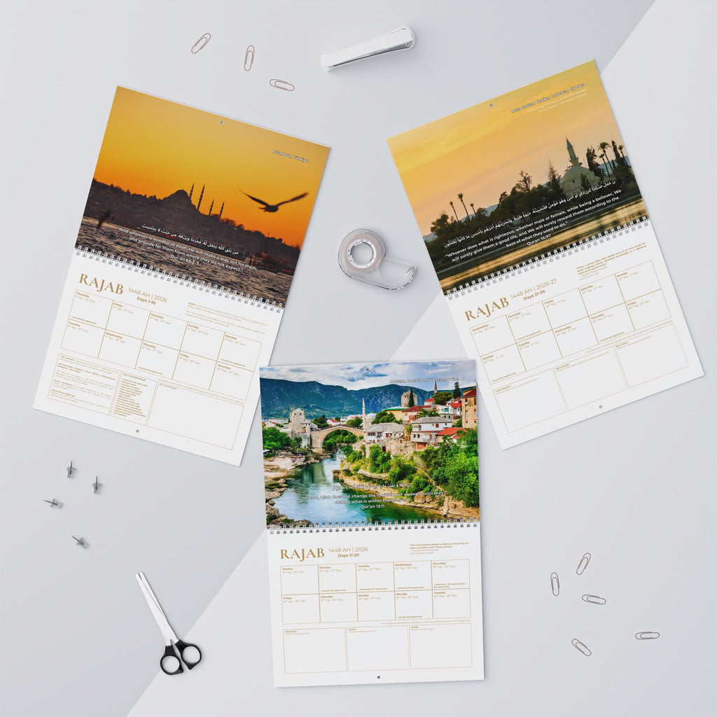 (Medium) The Ramadan Journey Wall Calendar | Rajab - Sha'ban - Ramadan - Shawwal | 1448 AH | 2026-27 | Medium (11 × 8.5 in)