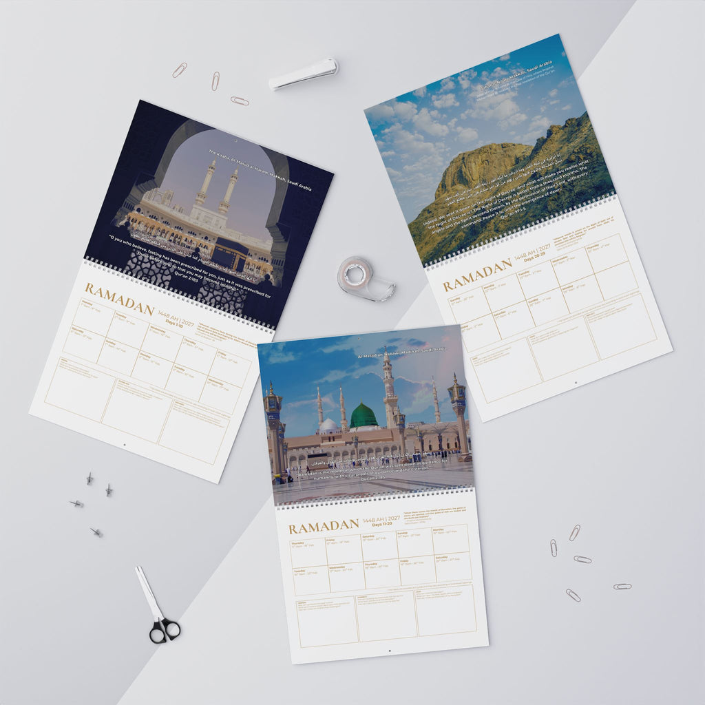(Large) The Ramadan Journey Wall Calendar | Rajab - Sha'ban - Ramadan - Shawwal | 1448 AH | 2026-27 | (14" x 11.5")